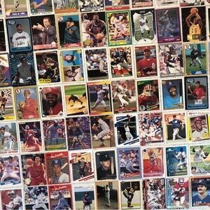 104 Sports Cards Joe Montana Bo Jackson Paul Coffey George Brett Marshall Faulk